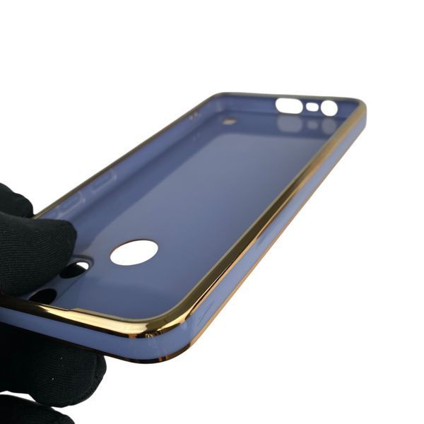 Чехол для Realme C21Y с кольцом-подставкой с золотой окантовкой на реалми с21у синий gs1 0020506 фото