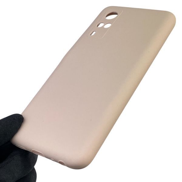 Чехол для Vivo Y31 силиконовый с микрофиброй нескользящий на виво у31 пудровый 0032359 фото