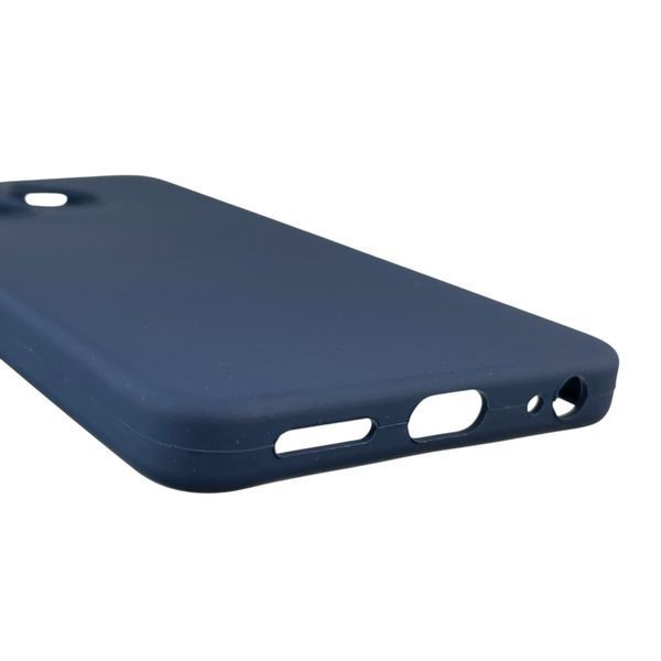 Чехол для Tecno Spark 20 (KJ5n) силиконовый с микрофиброй нескользящий на техно спарк 20 темно-синий 0032258 фото