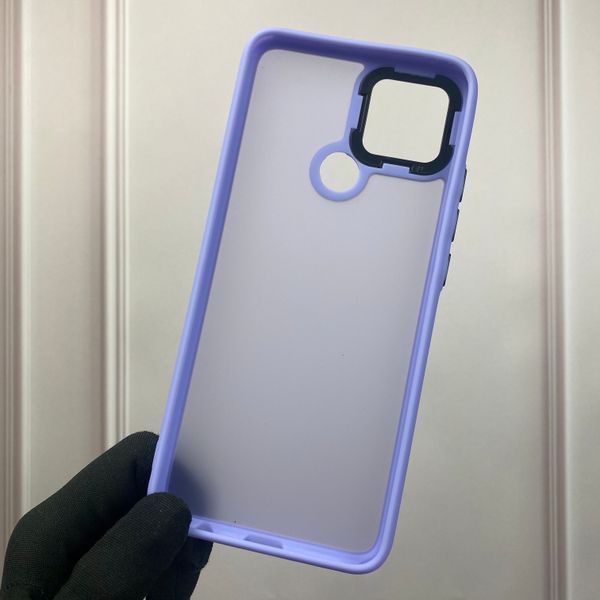 Чохол для OPPO A15 протиударний матовий напівпрозорий з високими бортами на оппо а15 бузковий 0000467 фото