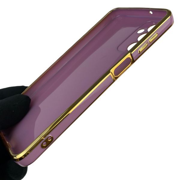 Чехол для Samsung Galaxy M23 5G SM-M236 с защитой камеры с золотой окантовкой на самсунг м23 черничный gs1 0020226 фото