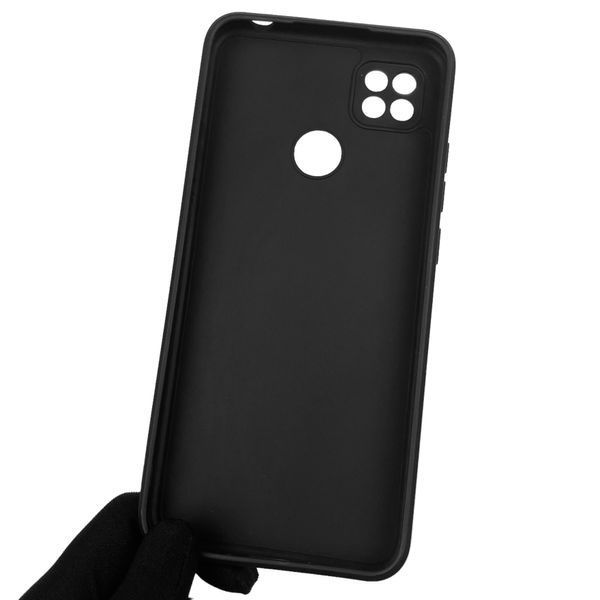 Чохол для Xiaomi Redmi 9C однотонний із квадратними гранями із захистом камери на сяомі редмі 9с чорний 0001218 фото