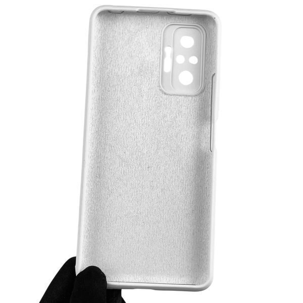Чехол для Xiaomi Redmi Note 10 Pro 4G силиконовый с микрофиброй на сяоми редми нот 10 про 4г белый 0032633 фото