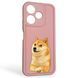 Чохол силіконовий оригінальний Soft Touch з 3D принтом мему сібу для Xiaomi Redmi 13 4G рожевий (Повний захист камери) 0047767 фото 1