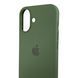 Чохол Silicone Case для Apple iPhone 16 оливковий Dark Olive (soft touch, закритий низ) 0061924 фото 4