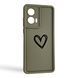 Чохол силіконовий Soft Touch з 3D принтом Серце для Xiaomi Poco X3 коричневий (Повний захист камери) 0072010 фото 1