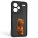 Чехол силиконовый оригинальный Soft Touch с 3D принтом смешного теда мишки для Xiaomi Redmi Note 13 Pro Plus 5G черный (Полная защита камеры) 0049053 фото 1