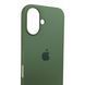 Чохол Silicone Case для Apple iPhone 16 оливковий Dark Olive (soft touch, закритий низ) 0061924 фото 3