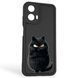 Чохол силіконовий оригінальний Soft Touch з 3D принтом злого кота для Motorola Moto G04 (XT2421-2) чорний (Повний захист камери) 0046229 фото 1