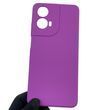 Чехол для Motorola Moto G04s силиконовый с микрофиброй нескользящий на моторола г04с фиолетовый 0031743 фото
