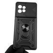 Чехол для Motorola Edge 40 Pro бронированный с кольцом со шторкой на моторола едж 40 про чёрный rg1 0015629 фото