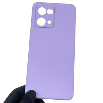 Чохол для Oppo Reno 7 4G силіконовий з мікрофіброю нековзний на оппо рено 7 4г бузковий 0031798 фото