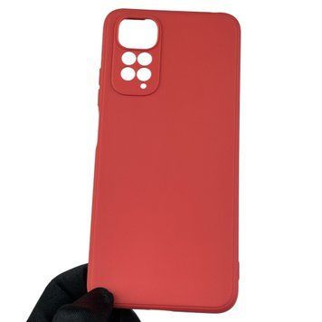 Чехол для Xiaomi Redmi Note 11s с квадратными гранями с защитой камеры на сяоми редми нот 11с красный 0012798 фото
