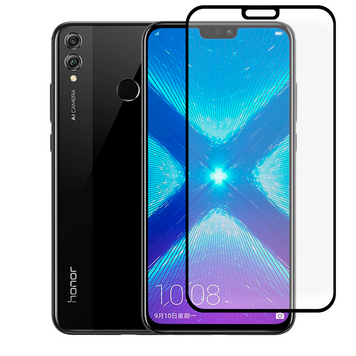 Защитное стекло МАТОВОЕ для телефона Huawei Honor 8X (JSN-L21) противоударное полноэкранное на хонор 8х черное 0038964 фото