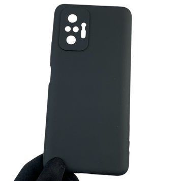 Чехол для Xiaomi Redmi Note 10 Pro 4G силиконовый с микрофиброй на сяоми редми нот 10 про 4г черный 0032634 фото
