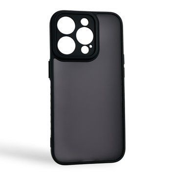 Чехол для iPhone 15 Pro черный матовый полупрозрачный (бампер, защита камеры) 0062226 фото