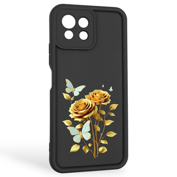 Чехол силиконовый Soft Touch с 3D принтом женским для Xiaomi Mi 11 Lite черный (Полная защита камеры) 0042860 фото