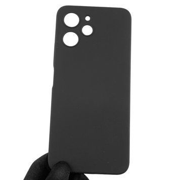 Чехол для Xiaomi Redmi 12 4G силиконовый с микрофиброй нескользящий на сяоми редми 12 4г черный 0032574 фото