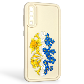 Чехол силиконовый Soft Touch с 3D принтом для Samsung Galaxy A50s (SM-A507F) молочный (Полная защита камеры) 0041980 фото