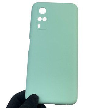Чехол для Vivo Y31 силиконовый с микрофиброй нескользящий на виво у31 бирюзовый 0032360 фото
