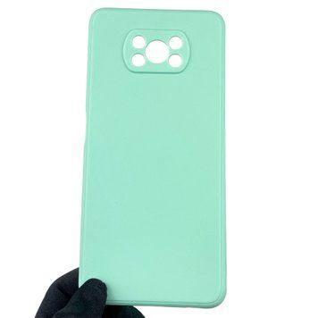 Чехол для Xiaomi Poco X3 PRO с квадратными гранями с защитой камеры на сяоми поко х3 про мятный 0012696 фото