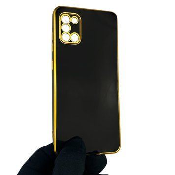 Чехол для Samsung Galaxy A31 SM-A315F с защитой камеры с золотой окантовкой на самсунг а31 черный gs1 0019739 фото
