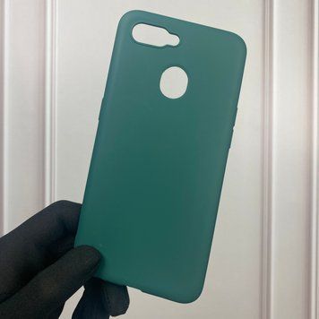 Чохол для OPPO A12 однотонний матовий силіконовий на оппо а12 темно-зелений 0000164 фото