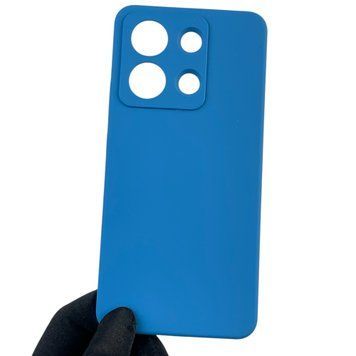 Чохол для Xiaomi Redmi Note 13 4G силіконовий з мікрофіброю нековзний на сяомі редмі нот 13 4г синій 0032726 фото