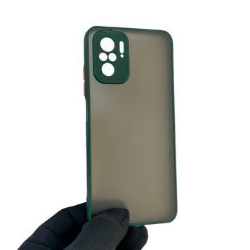 Чохол для телефона Xiaomi POCO M5s з високими бортами із захистом камери на сяомі поко м5с темно-зелений 0026176 фото