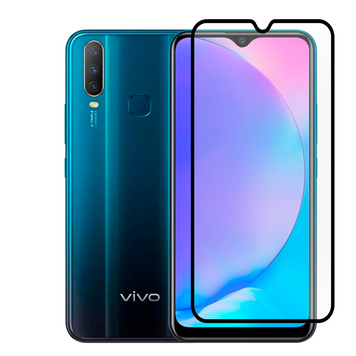 Защитное стекло для телефона Vivo Y17 противоударное полноэкранное на виво у17 черное 0038801 фото
