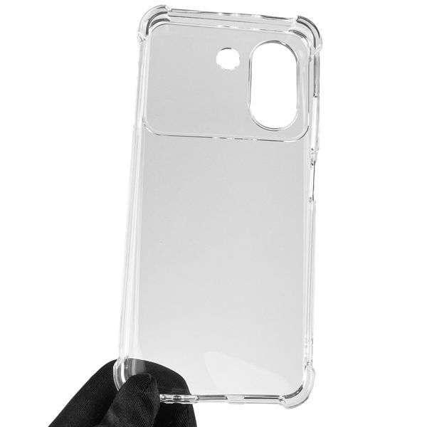 Чехол для ZTE Blade A54 с бронь углами выше экрана противоударный на зте блейд а54 прозрачный 0008428 фото