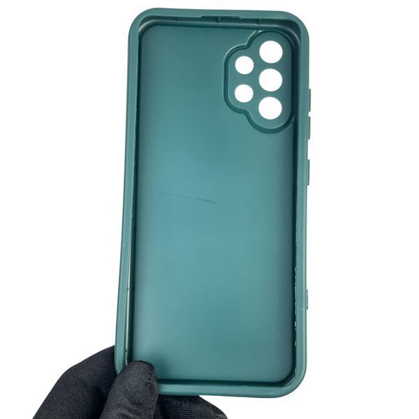 Чехол силиконовый оригинальный Soft Touch с 3D принтом злой котик для Samsung Galaxy A32 4G (SM-A325F) темно-зеленый (Полная защита камеры) 0046481 фото