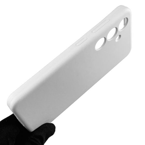 Чехол для Samsung Galaxy S24 (SM-S921B) силиконовый с микрофиброй нескользящий на самсунг с24 белый 0032191 фото