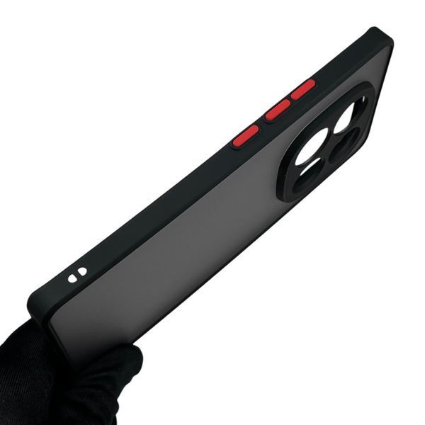 Чохол для Xiaomi Redmi Note 14 Pro матовий з високими бортами з захистом камери на сяомі редмі нот 14 про чорний 0013274 фото