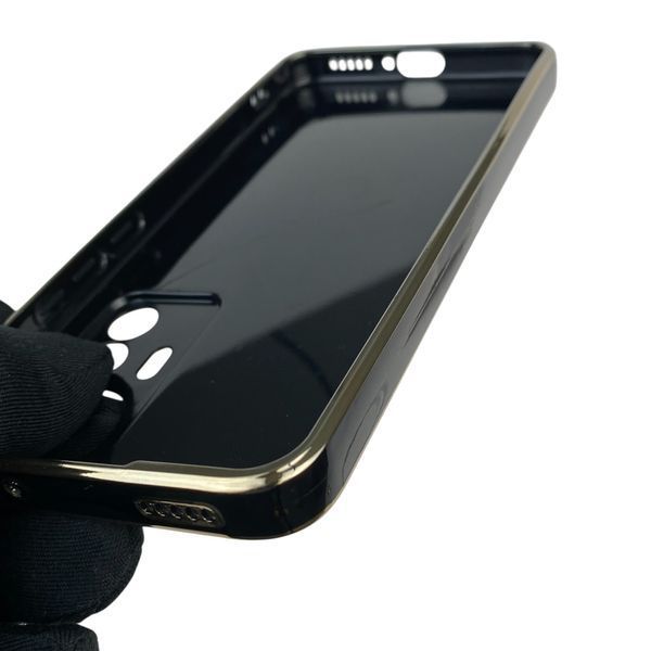 Чехол для Xiaomi 12T с кольцом MagSafe с золотой окантовкой на 12т черный gs1 0021627 фото