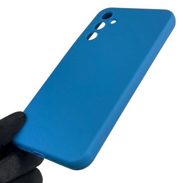 Чехол для Samsung Galaxy A34 5G (SM-A346E) силиконовый с микрофиброй нескользящий на самсунг а34 5г синий 0031929 фото