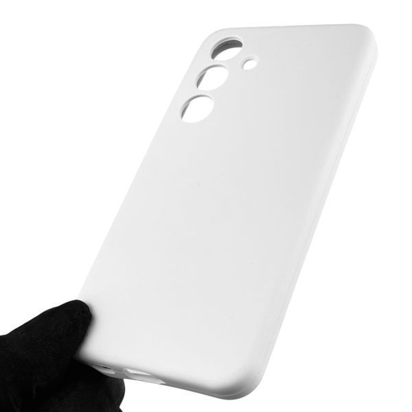 Чехол для Samsung Galaxy S24 (SM-S921B) силиконовый с микрофиброй нескользящий на самсунг с24 белый 0032191 фото