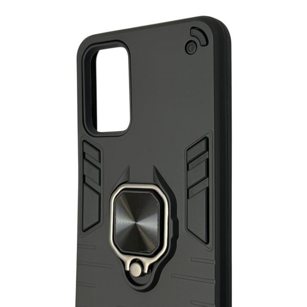 Чехол для телефона Xiaomi Redmi 9T бронированный с магнитным кольцом и защитой камеры черный 0051286 фото