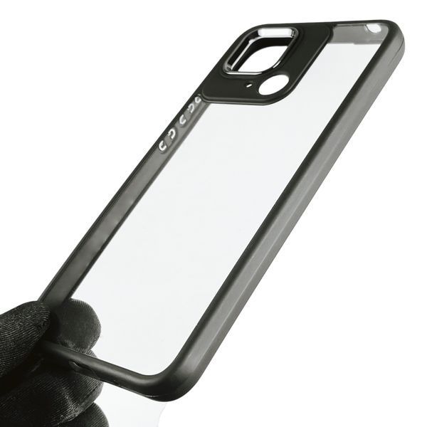 Чохол для Xiaomi Redmi 10C з кольоровими високими бортами редмі 10с чорний 0007836 фото