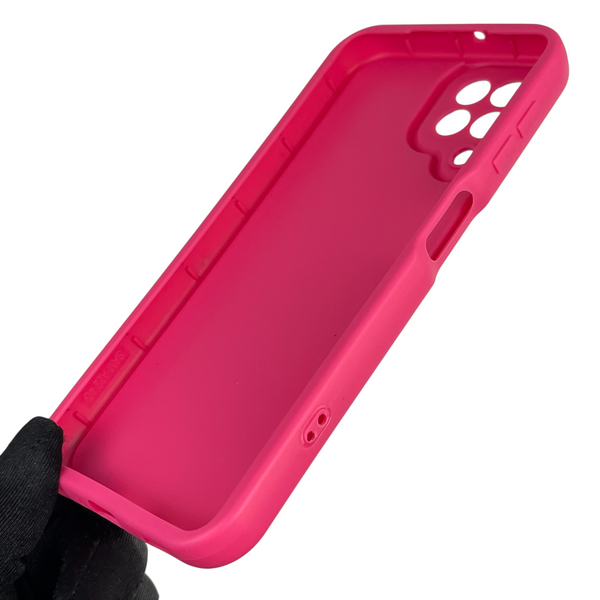 Чохол силіконовий Soft Touch з 3D принтом Майнкрафт для Samsung Galaxy M32 4G (SM-M325F) малиновий (Повний захист камери) 0041197 фото