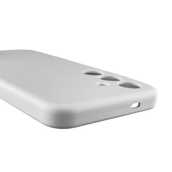 Чехол для Samsung Galaxy S24 (SM-S921B) силиконовый с микрофиброй нескользящий на самсунг с24 белый 0032191 фото