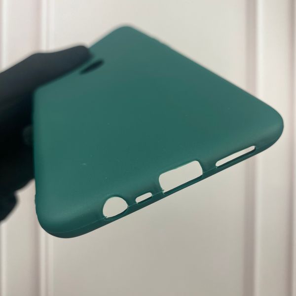 Чехол для OPPO A12 однотонный матовый силиконовый на оппо а12 тёмно-зелёный 0000164 фото