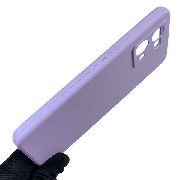 Чохол для Oppo Reno 7 4G силіконовий з мікрофіброю нековзний на оппо рено 7 4г бузковий 0031798 фото
