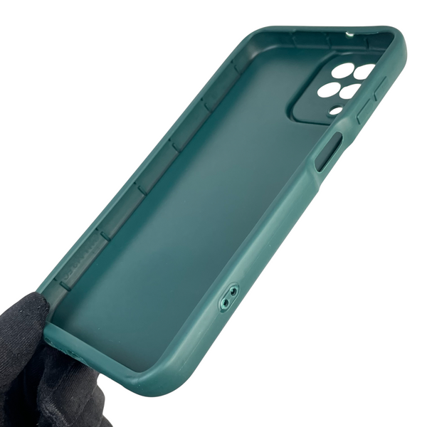 Чохол силіконовий Soft Touch з 3D принтом для Samsung Galaxy A12 (SM-A127F) темно-зелений (Повний захист камери) 0040403 фото