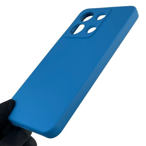 Чохол для Xiaomi Redmi Note 13 4G силіконовий з мікрофіброю нековзний на сяомі редмі нот 13 4г синій 0032726 фото