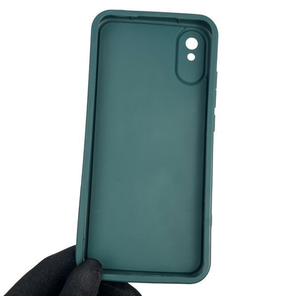 Чехол силиконовый оригинальный Soft Touch с 3D принтом мема сибу для Xiaomi Redmi 9A темно-зеленый (Полная защита камеры) 0047818 фото