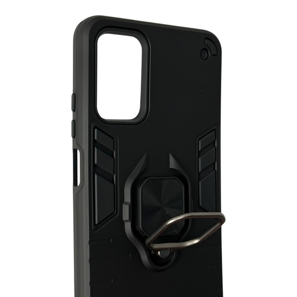 Чехол для телефона Xiaomi Redmi 9T бронированный с магнитным кольцом и защитой камеры черный 0051286 фото