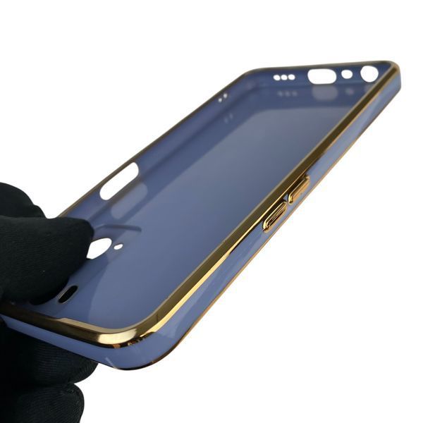 Чохол для OPPO A36 глянцевий з кільцем MagSafe із золотою окантовкою на оппо а36 синій gs1 0022765 фото