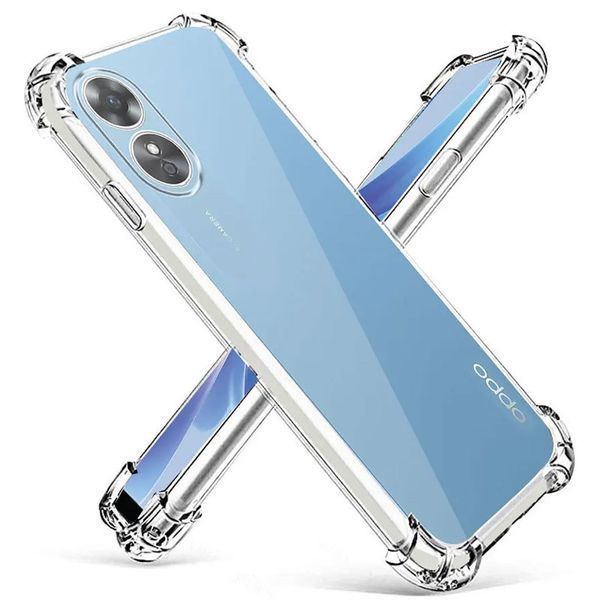 Чехол для OPPO A58 (4G) с бронь углами выше экрана противоударный на оппо а58 4г прозрачный 0007773 фото