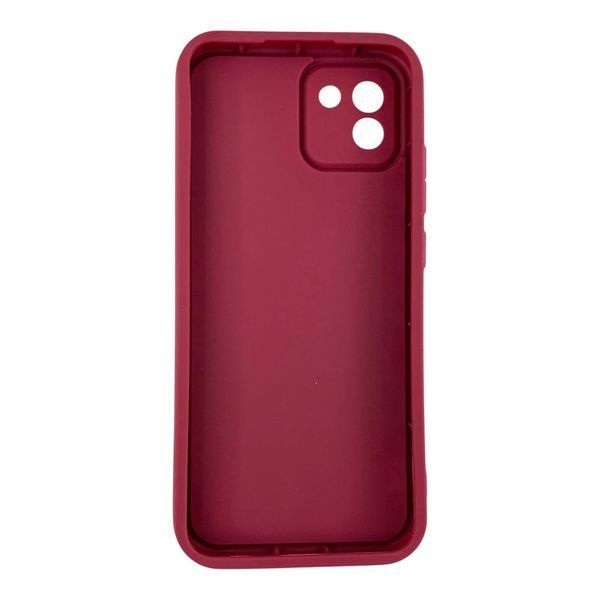 Чохол силіконовий Soft Touch з 3D принтом для Samsung Galaxy A03 бордовий (Повний захист камери) 0057569 фото